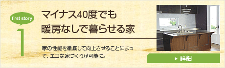 マイナス40度でも暖房なしで暮らせる家